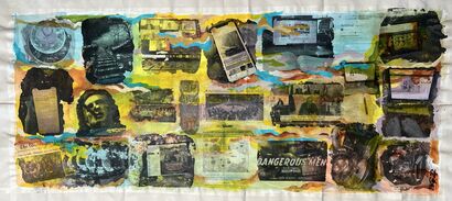 Headlines Anxiety – The War – Uncomfortably Numb  - a Paint Artowrk by Barbara Gasperi